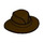 LEGO Marron Foncé Chapeau avec Large Brim (2010)