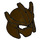 LEGO Dunkelbraun Helm mit Spikes und Gesicht Maske (12617)