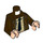 LEGO Dark Brown Indiana Jones Shirt with Tie Torso (973 / 76382)