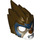 LEGO Marron foncé Lion Masquer avec Dark Tan Affronter et Dark Bleu Headpiece (11129 / 13043)