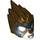 LEGO Marron Foncé Lion Masquer avec Bronzer Foncé Face et Dark Bleu Headpiece (11129 / 13043)