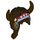 LEGO Dark Brown Long Braided Hair with Horns and Tribal Headband (13946 / 14501)