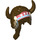 LEGO Dunkelbraun Lange Braided Haar mit Horns und Tribal Headband (13946 / 14501)