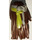 LEGO Dark Brown Long Hair with Feathers and Bandana Pattern (13884 / 14378)