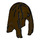 LEGO Dark Brown Long Hair with Straight Bangs (Rubber) (17346)