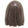 LEGO Marron Foncé Longue Droit Cheveux avec Côté Part (92083)