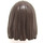 LEGO Dark Brown Long Straight Hair with Side Part (92083)