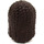 LEGO Dark Brown Long Textured Hair with Hole on Top and Side (35182)