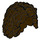LEGO Donkerbruin Lang Tousled Minifig Haar met midden scheiding (20595 / 37998)