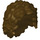 LEGO Donkerbruin Lang Tousled Minifig Haar met midden scheiding (20595 / 37998)
