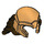 LEGO Dunkelbraun Lange Wellig Haar mit Pearl Gold Helm (67672)