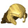 LEGO Dunkelbraun Lange Wellig Haar mit Pearl Gold Helm (67672)