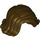 LEGO Dark Brown Minifigure Shoulder-Length Hair Curled Up (20877)