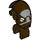 LEGO Dark Brown Pilot Droid Head with Commando Droid Captain White Eyes (13396 / 98103)