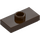 LEGO Dark Brown Plate 1 x 2 with 1 Stud (with Groove and Bottom Stud Holder) (15573 / 78823)