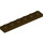 LEGO Dark Brown Plate 1 x 6 (3666)