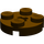 LEGO Dunkelbraun Platte 2 x 2 Runden mit Achse Loch (mit &#039;+&#039; Achsloch) (4032)