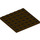LEGO Dunkelbraun Platte 6 x 6 (3958)