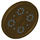 LEGO Dark Brown Round Shield with Silver Dots (91884 / 99761)