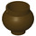LEGO Dark Brown Rounded Pot / Cauldron (79807 / 98374)