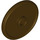 LEGO Dark Brown Shield - Round with Stud (17835 / 91884)