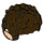 LEGO Dark Brown Short Spiky Hair with Light Flesh Ears (20079 / 20096)