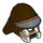 LEGO Dark Brown Skiff Guard Helmet with Gray Visor and Dark Tan Chin Guard (10466 / 47544)