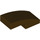 LEGO Dark Brown Slope 1 x 2 Curved (3593 / 11477)