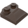 LEGO Dunkelbraun Steigung 2 x 2 Gebogen mit gebogenem Ende (47457)