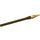LEGO Dark Brown Spear with Pearl Gold Tip (90391)