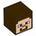 LEGO Dark Brown Square Minifigure Head with Minecraft Steve (19729)