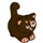 LEGO Marron Foncé Élongation Chat avec Bronzer Patches (103322)