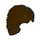LEGO Dark Brown Swept Back Hair with Short Ponytail (95226)