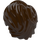 LEGO Dark Brown Swept Back Wavy Tousled Hair (61183)