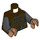 LEGO Dark Brown Tasu Leech Minifig Torso with Black Arms and Medium Dark Flesh Hands (973 / 76382)