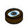 LEGO Dark Brown Tile 1 x 1 Round with blue eye (35380 / 104336)