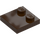 LEGO Dark Brown Tile 2 x 2 with Studs on Edge (33909)