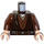 LEGO Dark Brown Torso with Shirt, Undershirt and Belt for Anakin Skywalker (973 / 76382)