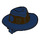 LEGO Dark Brown Tousled Hair and Dark Blue Cowboy Hat with Dark Brown Band (49393)
