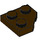 LEGO Donkerbruin Wig Plaat 2 x 2 Cut Hoek (26601)
