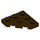 LEGO Dark Brown Wedge Plate 3 x 3 Corner (2450)