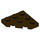 LEGO Donkerbruin Wig Plaat 3 x 3 Hoek (2450)