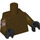 LEGO Dark Brown Wullffwarro Minifig Torso (973 / 88585)