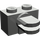 LEGO Dunkelgrau Arm Backstein 1 x 2 mit 2 Arm Stubs (30014)