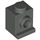 LEGO Dark Gray Brick 1 x 1 with Headlight and No Slot (4070 / 30069)