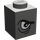 LEGO Dark Gray Brick 1 x 1 with Right Arched Eye (3005)