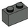 LEGO Donkergrijs Steen 1 x 2 met buis aan de onderzijde (3004 / 93792)