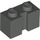 LEGO Dark Gray Brick 1 x 2 with Groove (4216)