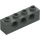 레고 짙은 회색 벽돌 1 x 4 ~와 함께 구멍 (3701)