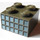 LEGO Gris foncé Brique 2 x 2 avec 18 Petit Squares (Fenêtre Panes) dans Fading Grays Modèle sur Côtés opposés (3003)